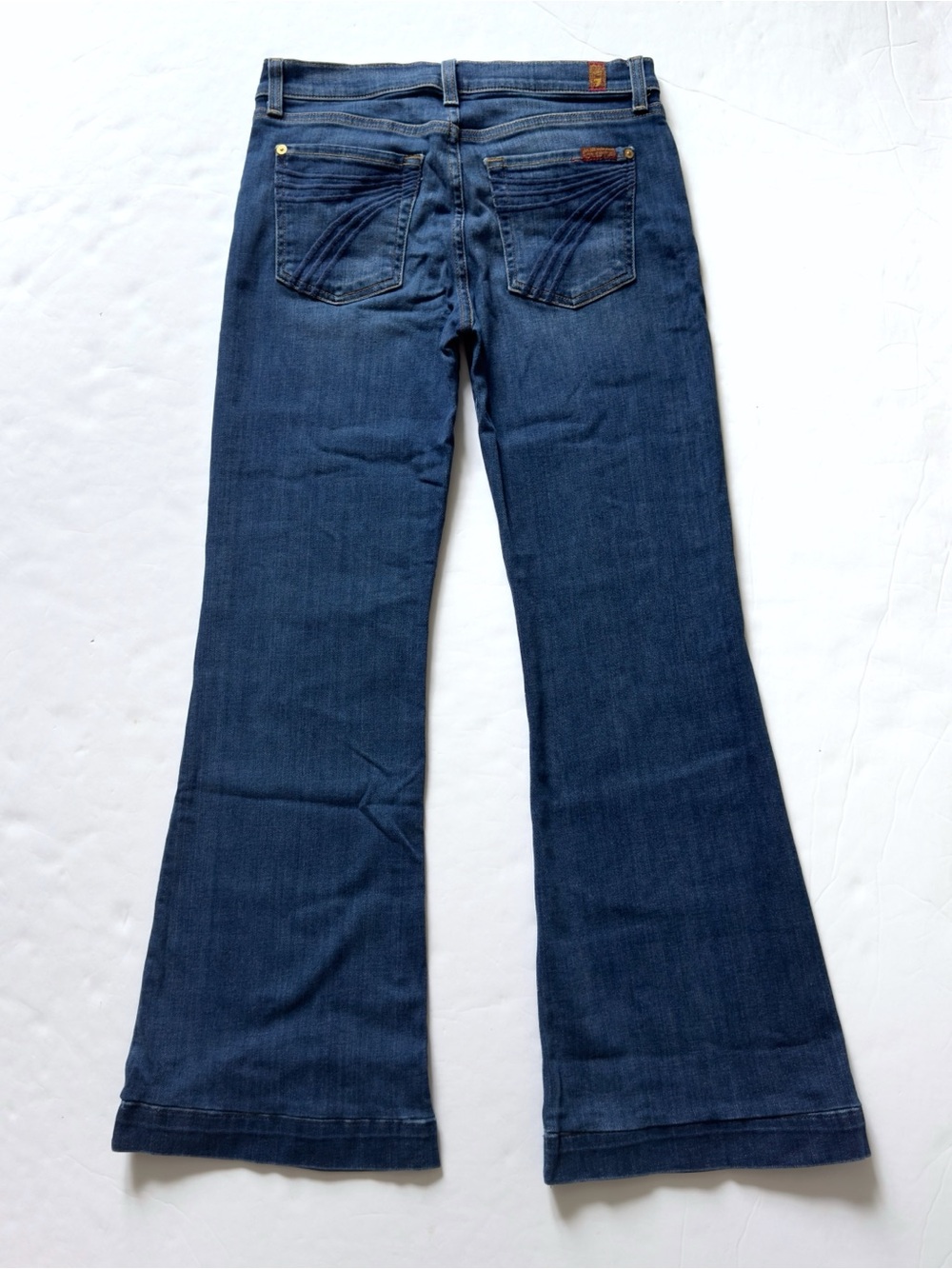 7 For All Mankind Dark Blue Flare Jeans